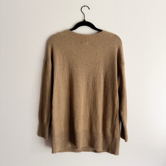 J. Jill PureJill Brown Long Sleeve Ribbed Trim Knit Sweater Small Petite Norm - Picture 6 of 7